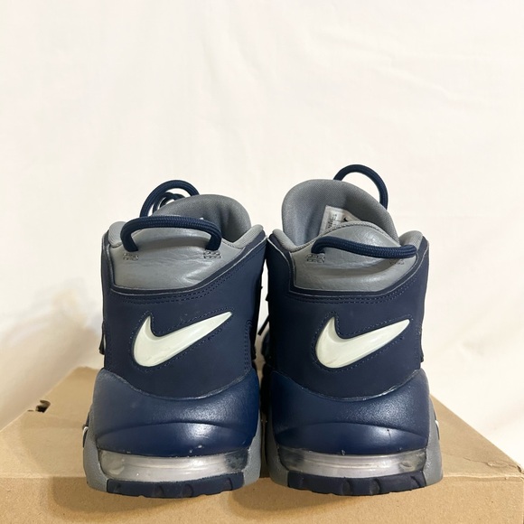 Nike Air More Uptempo Cool Grey Midnight Navy size 12 921948-003 2021 PRE-OWNED - Picture 5 of 9